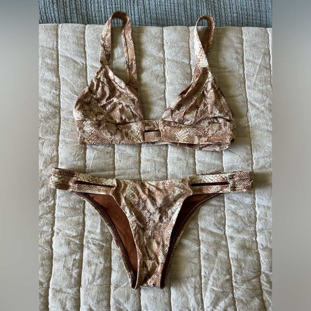 Vitamin A snake print bikini